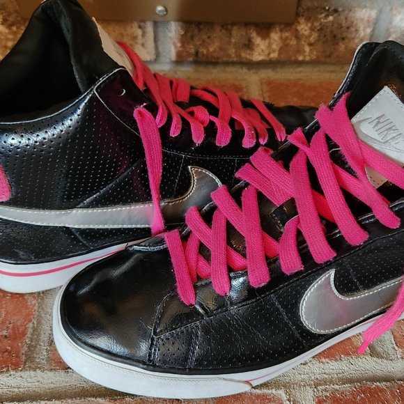 Retro Nike Sweet Classic High Top 2009 Black & Pink Women Size 9 - Picture 1 of 11